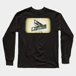 Oak Street & Olive Street1, Inglewood, CA by Mistah Wilson Long Sleeve T-Shirt